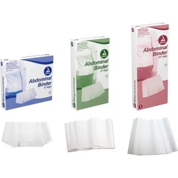 Dynarex Abdominal Binder, 2X Large, Fits 48in x 54in Waist, 12inH, Pack of 10, Dynarex, Mfr#: 4384